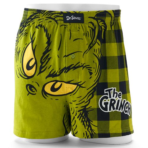 Men's Dr. Seuss How The Grinch Stole Christmas Tin Sleep Boxers