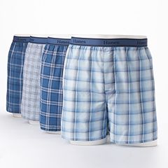 Hanes 4-pk. Plaid Boxers Men