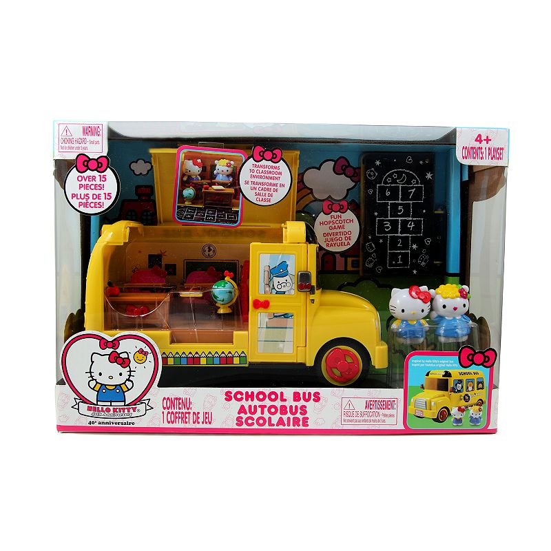 Hello Kitty School Bus Set, Multicolor