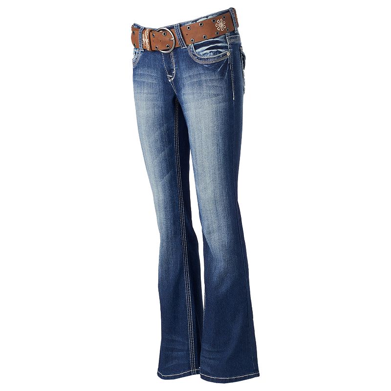Juniors' Wallflower Curvy Bootcut Jeans