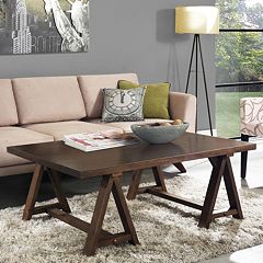 Simpli Home Sawhorse Coffee Table