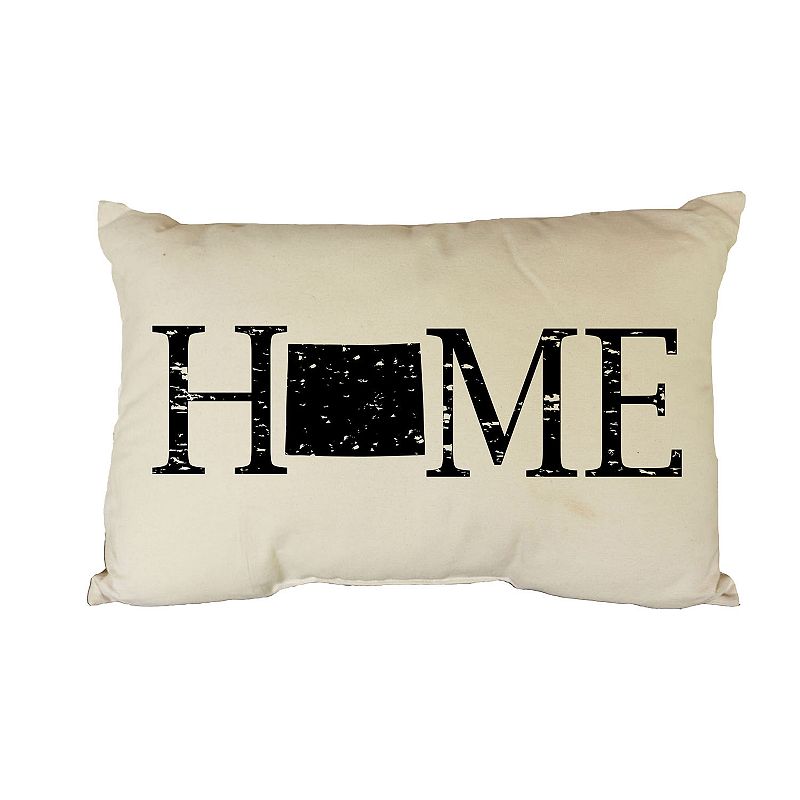 HOME STATE THROW PILLOW (WHITE)