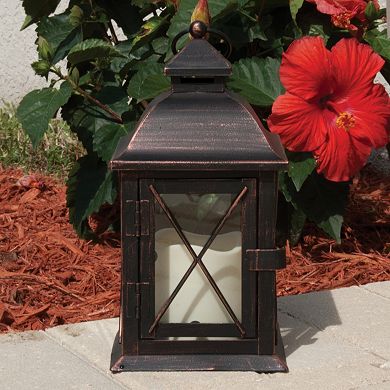 Aversa LED Metal Lantern