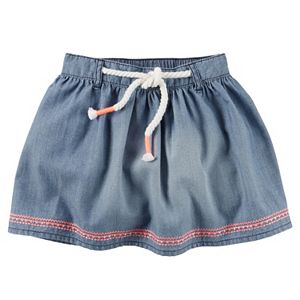 Girls 4-8 Carter's Embroidered Denim Skirt