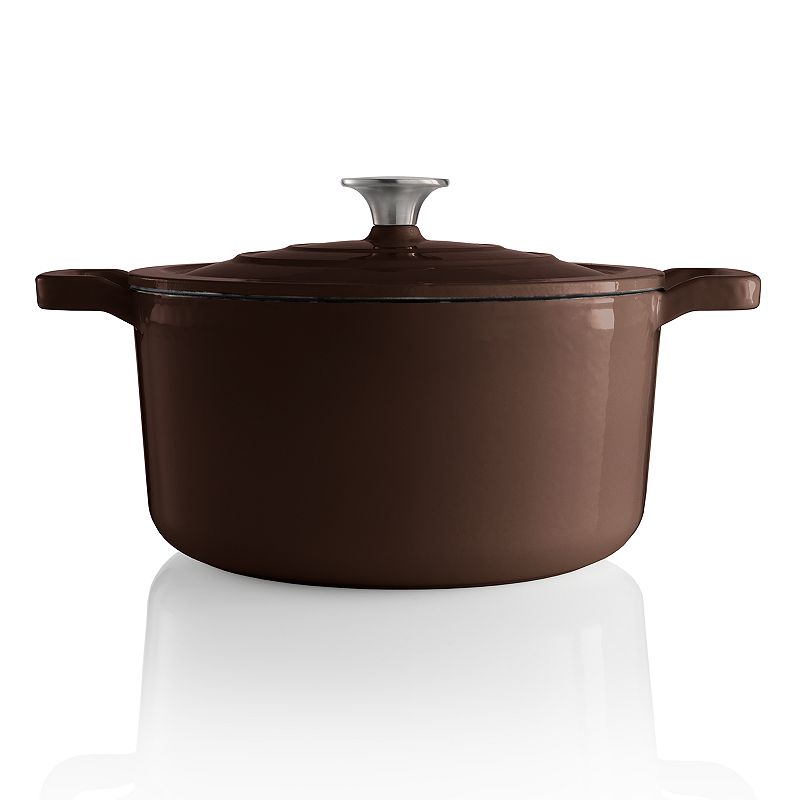 Food Network 3.5-qt. Enameled Cast-Iron Dutch Oven, Brown