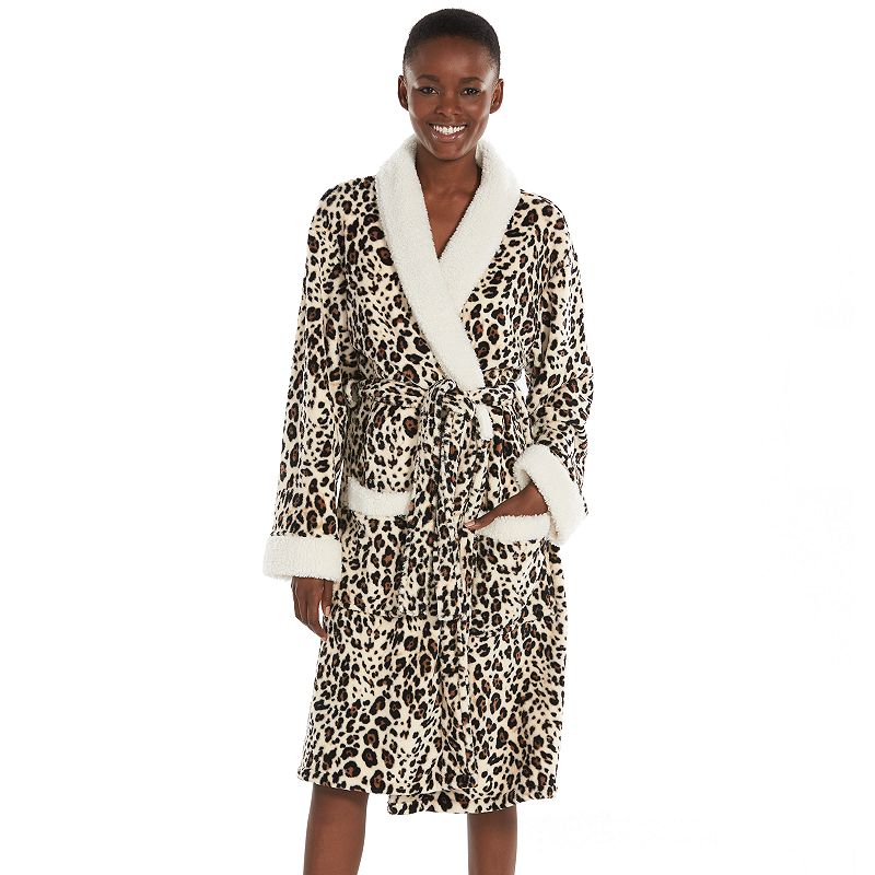 Women's Star & Skye SherpaTrim Plush Shawl Robe