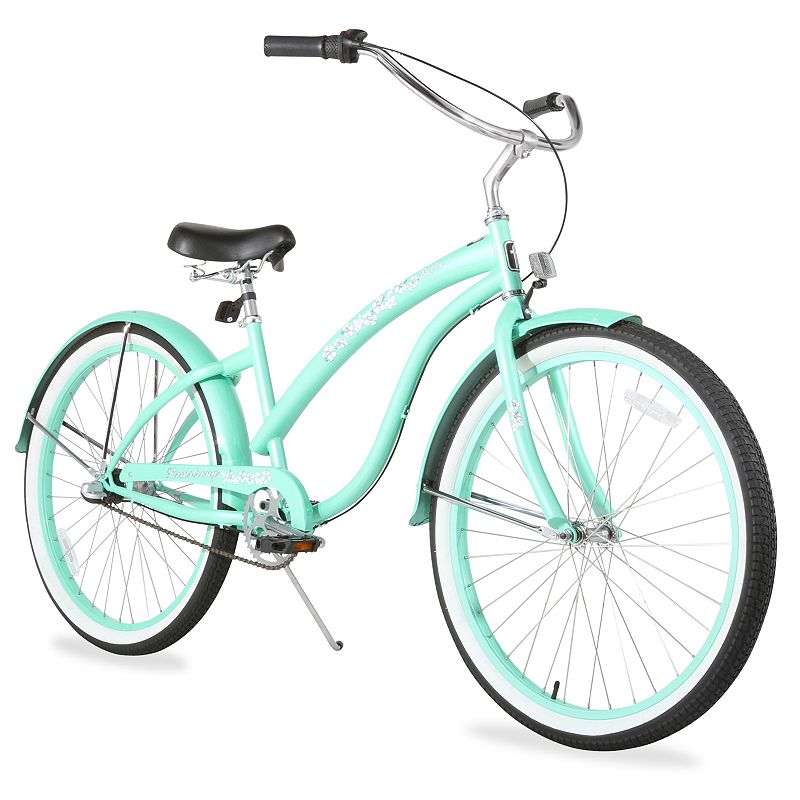 Firmstrong Women's 26-in. Bella Classic Three-Speed Beach Cruiser Bike, Green