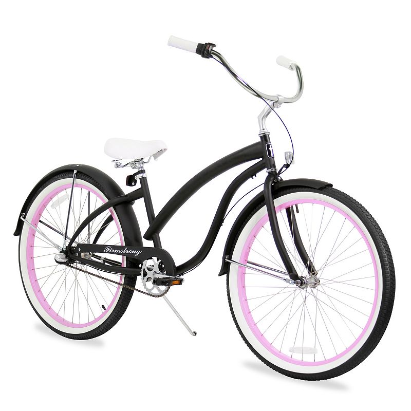 Firmstrong Women's 26-in. Bella Fashionista Three-Speed Beach Cruiser Bike, Black