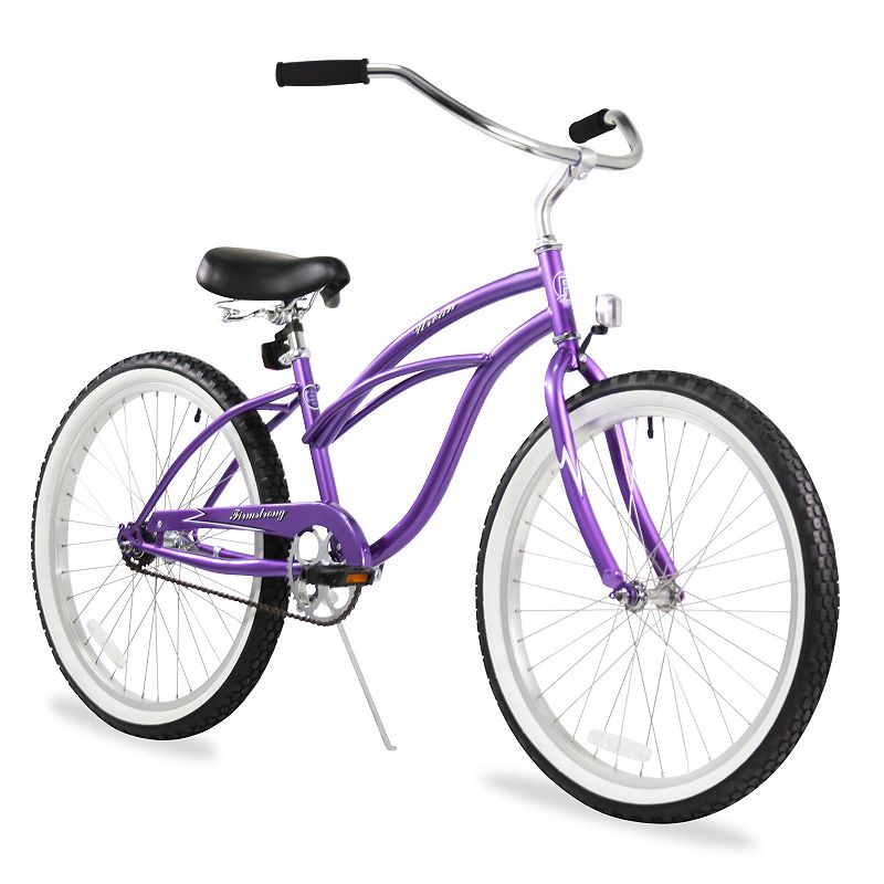 Firmstrong Women's 24-in. Urban Single-Speed Beach Cruiser Bike, Purple