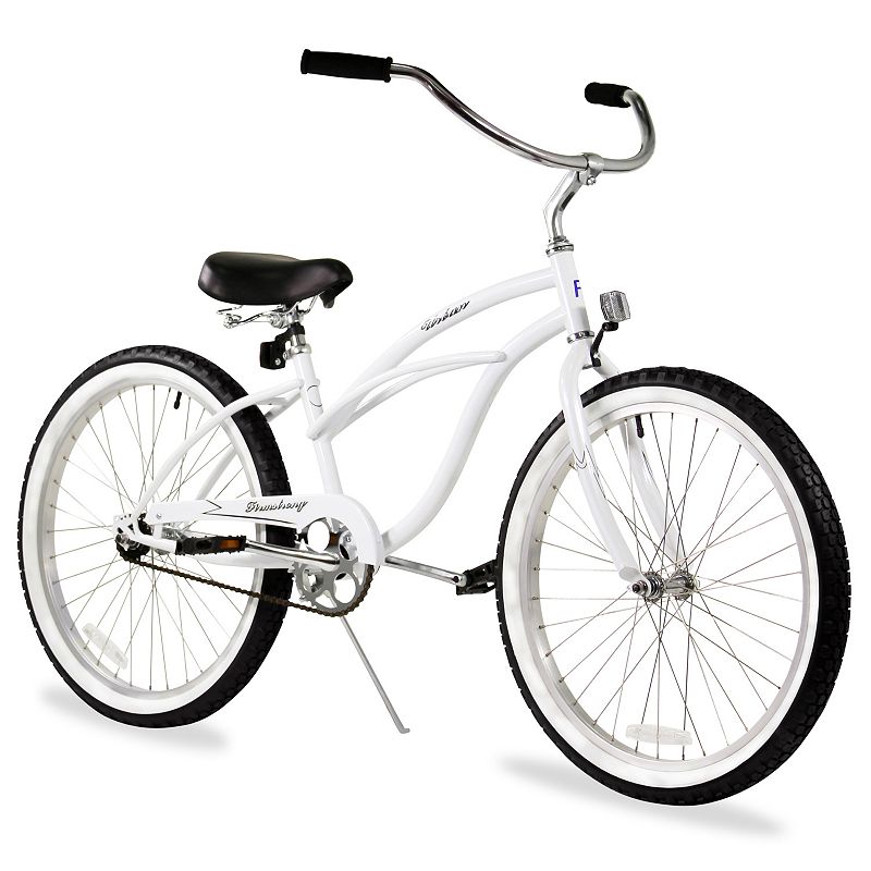 Firmstrong Women's 24-in. Urban Single-Speed Beach Cruiser Bike, White