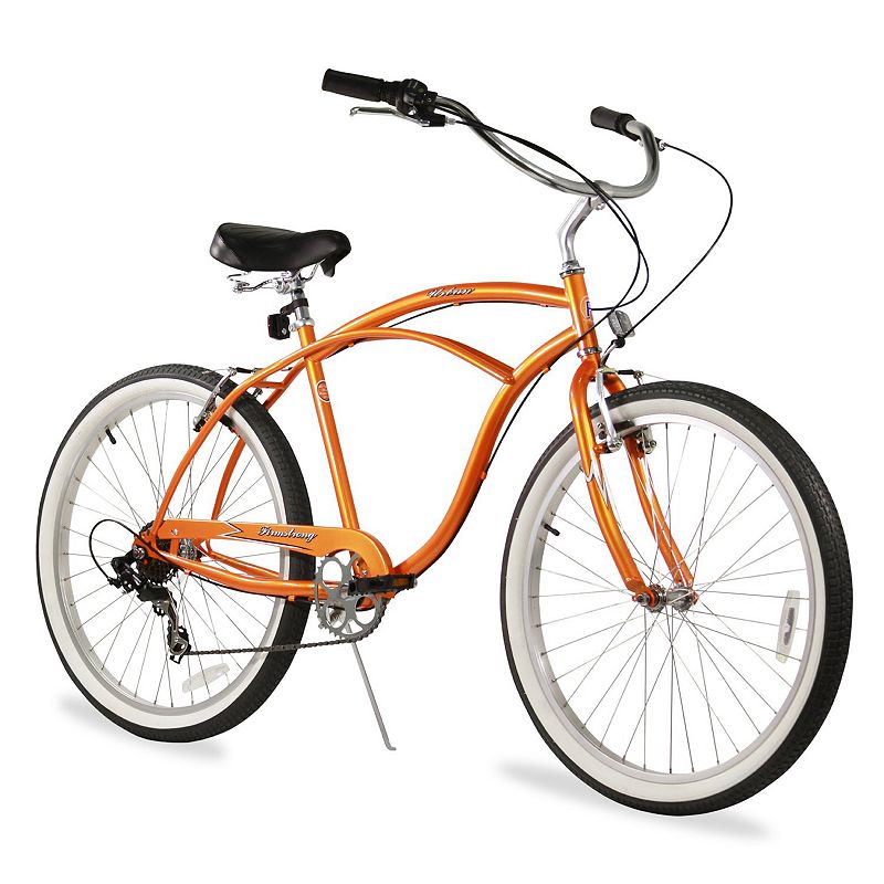 Firmstrong Men's 26-in. Urban Seven-Speed Beach Cruiser Bike, Orange