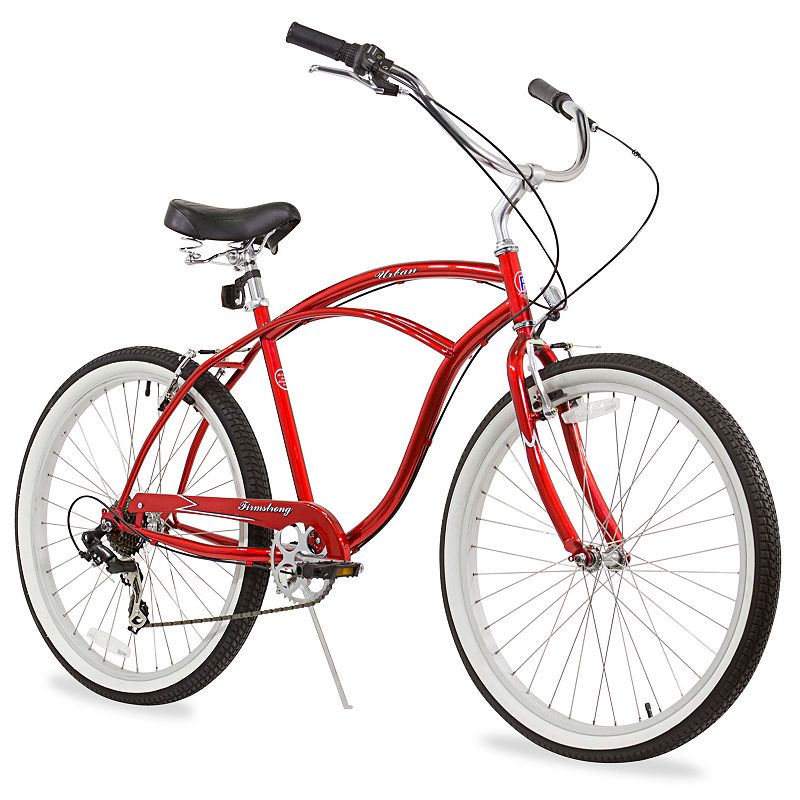 Firmstrong Men's 26-in. Urban Seven-Speed Beach Cruiser Bike, Red