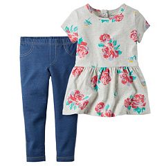 Baby Girl Carter's Floral Tunic & Jeggings Set