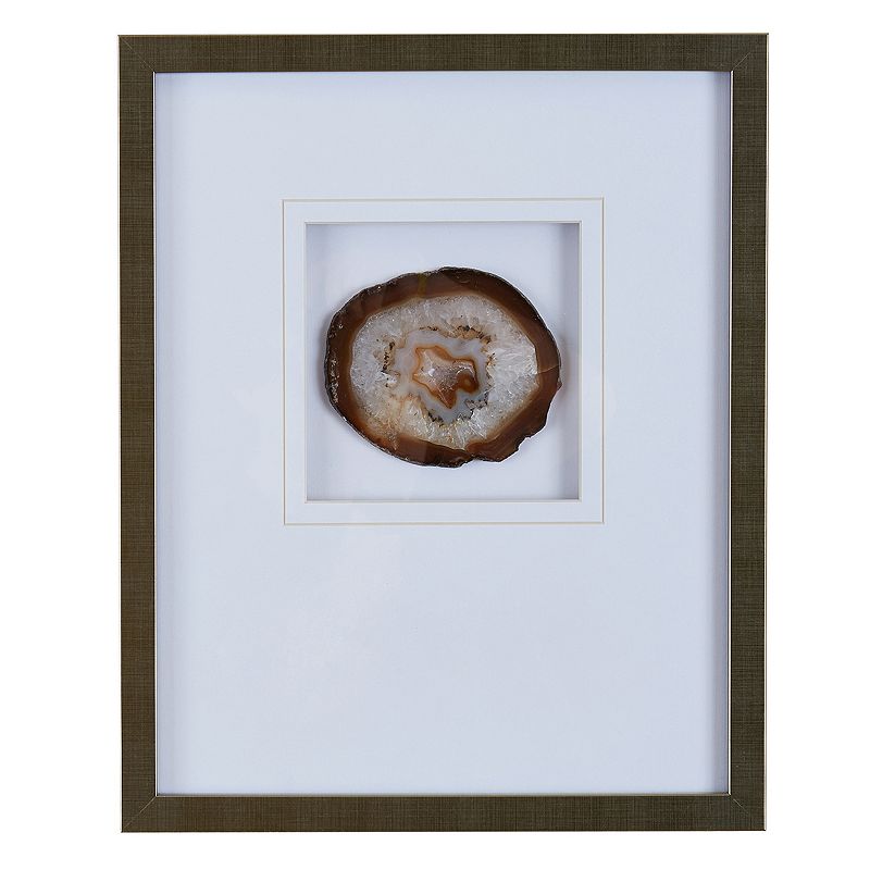 Madison Park Natural Agate Stone Framed Wall Art