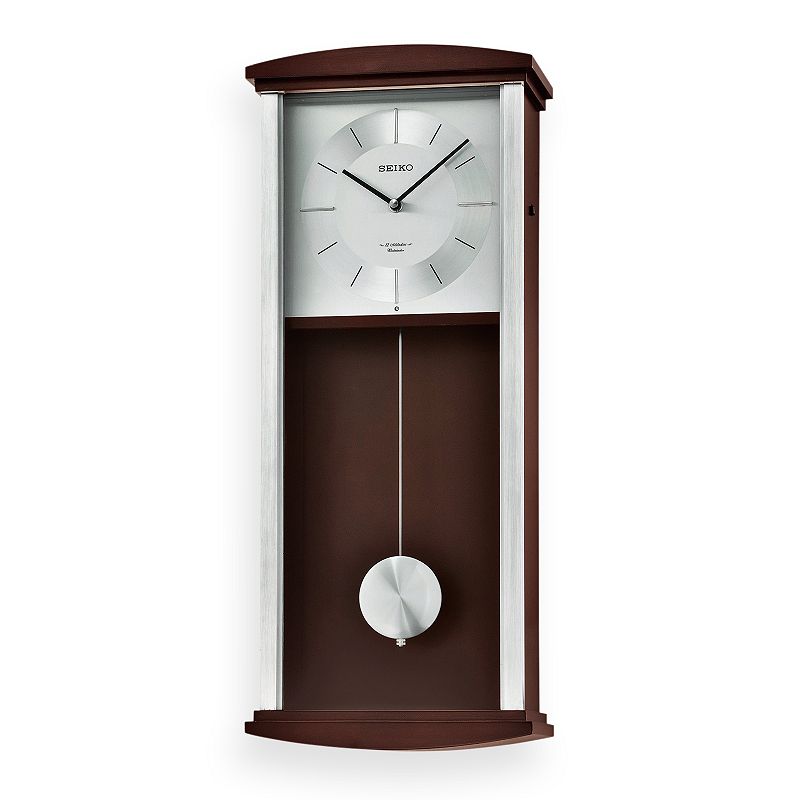 Seiko Contemporary Classics Wood Musical Pendulum Wall Clock - QXM555BLH, Brown