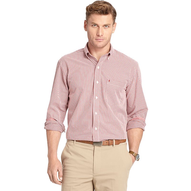 Men's IZOD Essential Peached Poplin ButtonDown Shirt Men