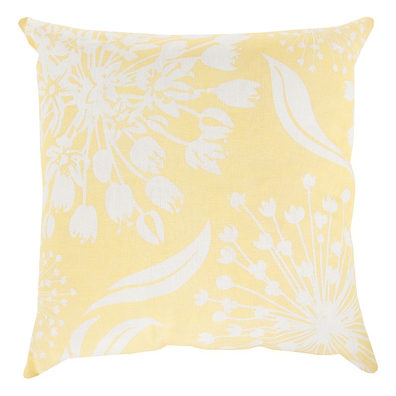 Yellow Floral Throw Pillow Kohl s