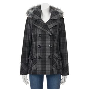 Juniors' Urban Republic Wool Blend Peacoat