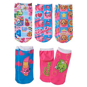 Girls Shopkins 5-pk. No-Show Socks