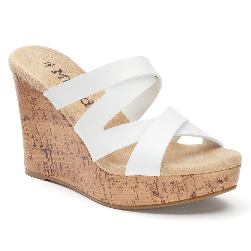 kohls white wedge sandals