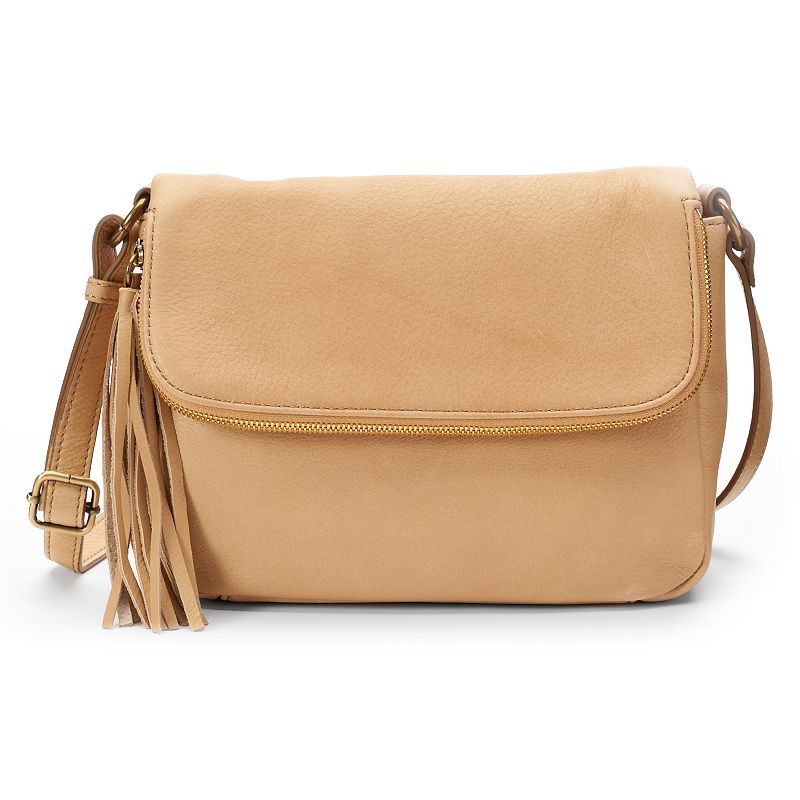 Gold Leather Crossbody Handbag | Kohl&#39;s