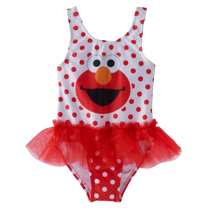 Toddler Girl Sesame Street Elmo OnePiece Swimsuit