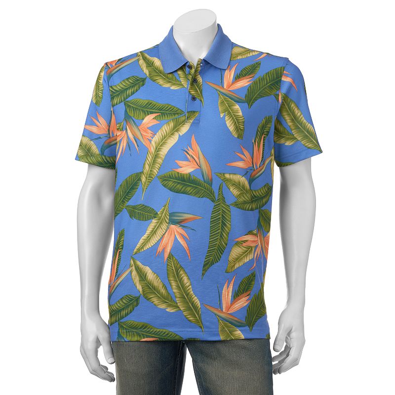 Men S Bahama Bay Club Tropical Multicolor Printed Polo