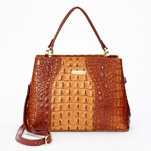 Leatherbay Andria Crocodile Convertible Satchel