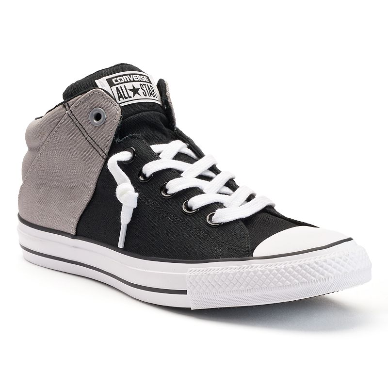 grey converse black laces