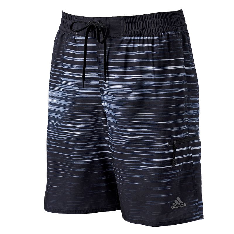 Men's adidas Bolt Volley Swim Trunks, Size XL, Black 1ABM060