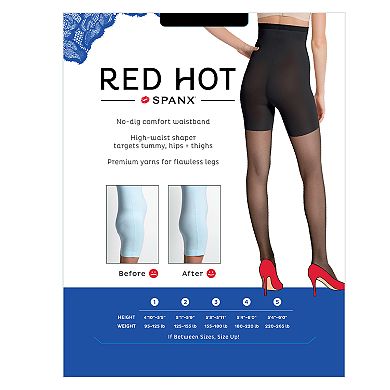 Red Hot by Spanx Shaping Sheers - Smoothing Full-Length Pantyhose for  Flawless Look