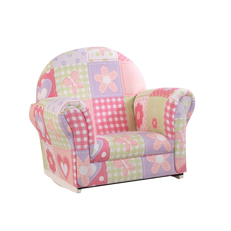 KidKraft Upholstered Dollhouse Cottage Rocker & Slipcover, Pink