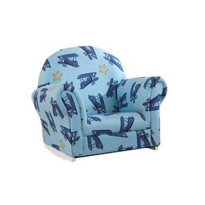KidKraft Upholstered Airplane Rocker & Slipcover