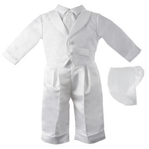 Baby Boy American Originals Dobby Christening Vest & Pants Set