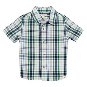 Baby Boy Burt's Bees Baby Plaid Organic Shirt