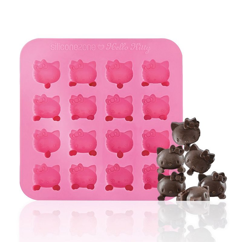 Siliconezone Hello Kitty Nonstick Silicone Chocolate Mold, Pink