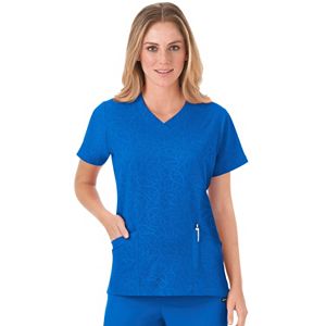 Women's Jockey Scrubs Modern Solid Illusions V-Neck Top