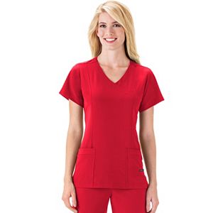 Plus Size Jockey Scrubs Classic Mock-Wrap Top