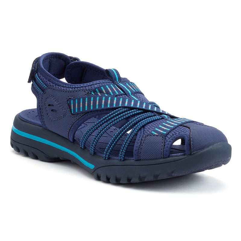 navy lace sandals