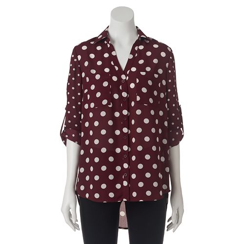 Juniors My Michelle Roll-Tab High-Low Top