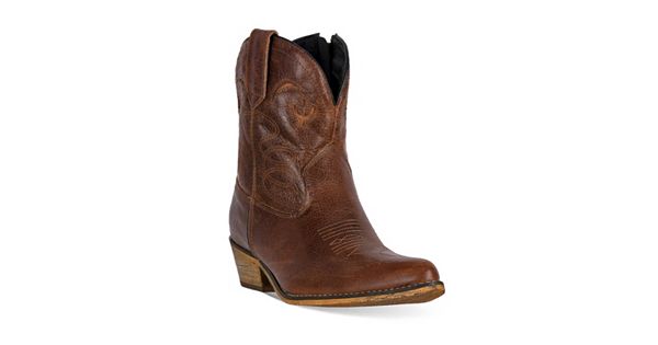 Dingo Adobe Rose Women's Distressed Western Ankle Boots