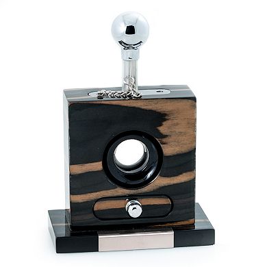 Bey-Berk  Lacquered Wood Table Top Guillotine Cigar Cutter