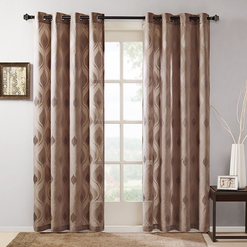 Madison Park Elin Sheer Ogee Jacquard Curtain