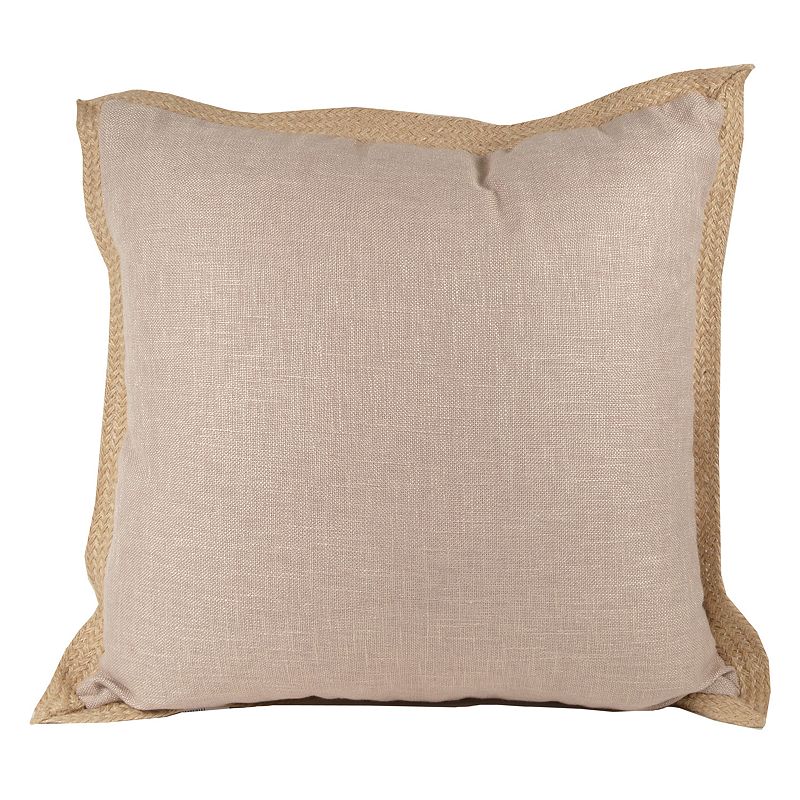 Jute Trim Throw Pillow DealTrend