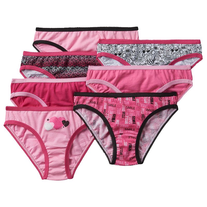 Girls 46x Pink Cookie 7pk. Brief Underwear