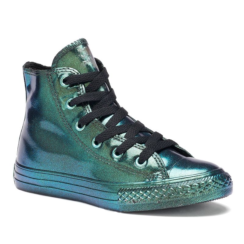 Kid's Converse Chuck Taylor All Star Rubber High-Top Sneakers, Size: 13, Green