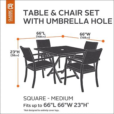 Classic Accessories Veranda Medium Square Patio Table & Chair Cover