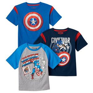 Toddler Boy 3-pk. Marvel Captain America: Civil War Tees