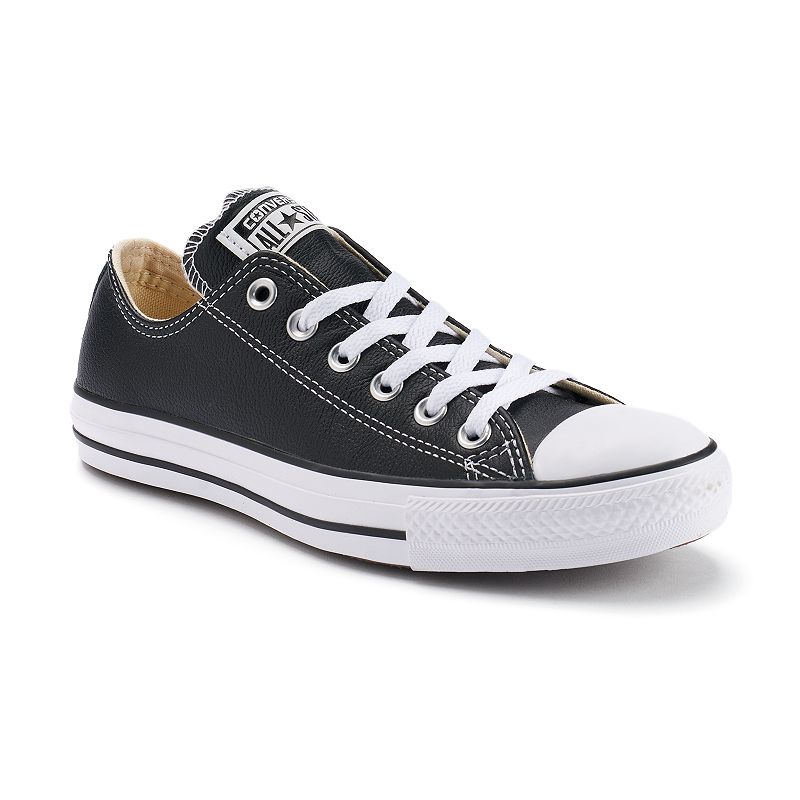 Adult Converse Chuck Taylor All Star Leather Sneakers, Size: 12, Black