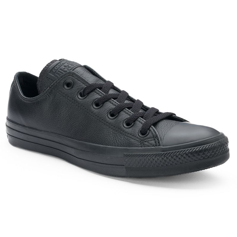 Adult Converse Chuck Taylor All Star Leather Sneakers, Size: 6, Black